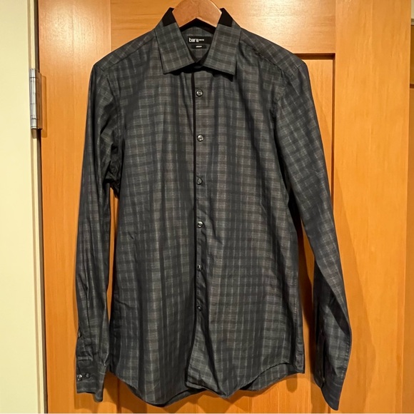 Bar III Stretch Plaid Dress Shirt - Small - Picture 3 of 3